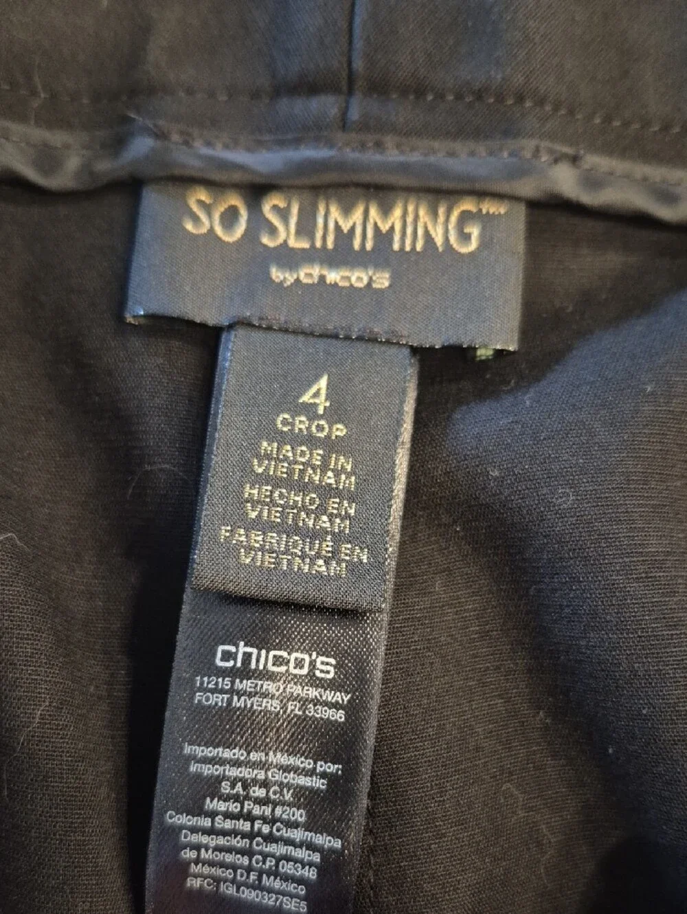 Chico's So Slimming Cropped Cotton Pant